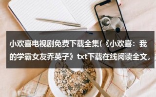 小欢喜电视剧免费下载全集(《小欢喜：我的学霸女友乔英子》txt下载在线阅读全文，求百度网盘云资源)（《小欢喜》免费观看完整版）