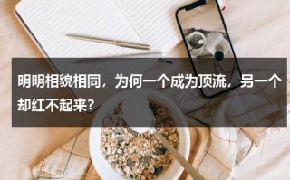 明明相貌相同，为何一个成为顶流，另一个却红不起来？