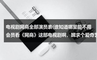 电视剧网商全部演员表(谁知道哪里能不用会员看《网商》这部电视剧啊，跪求个爱奇艺会员)