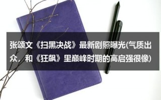 张颂文《扫黑决战》最新剧照曝光(气质出众，和《狂飙》里巅峰时期的高启强很像)（扫黑决战电影幕后）