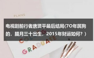 电视剧前行者唐贤平最后结局(7O年属狗的，腊月三十出生，2015年财运如何？)（前行者唐贤平是好人还是坏人）