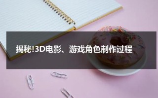 揭秘!3D电影、游戏角色制作过程