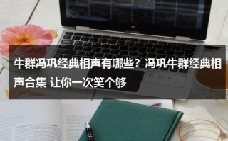 牛群冯巩经典相声有哪些？冯巩牛群经典相声合集 让你一次笑个够