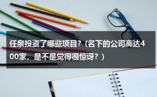 任泉投资了哪些项目？(名下的公司高达400家，是不是觉得很惊讶？)（任泉 资本）