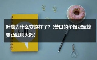 叶璇为什么变这样了？(昔日的华姐冠军惊变凸肚腩大妈)（叶璇干嘛的）