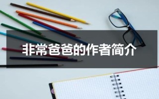 非常爸爸的作者简介