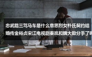 忠武路三驾马车是什么意思烈女朴氏契约结婚传金裕贞宋江电视剧秦岚和魏大勋分手了吗（忠武路三大男演员）