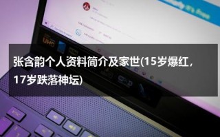 张含韵个人资料简介及家世(15岁爆红，17岁跌落神坛)（张含韵的个人资料年龄）