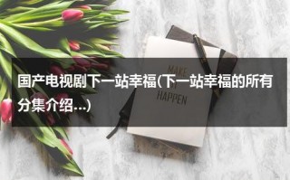 国产电视剧下一站幸福(下一站幸福的所有分集介绍…)（下一站幸福21集34集）