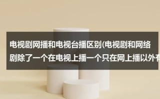 电视剧网播和电视台播区别(电视剧和网络剧除了一个在电视上播一个只在网上播以外有什么区别？网剧的都是小明星？)