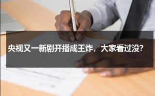 央视又一新剧开播成王炸，大家看过没？