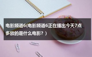 电影频道6(电影频道6正在播出今天7点多放的是什么电影？)