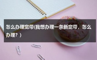 怎么办理宽带(我想办理一条新宽带，怎么办理？)（想办个宽带怎么弄）