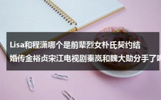 Lisa和程潇哪个是前辈烈女朴氏契约结婚传金裕贞宋江电视剧秦岚和魏大勋分手了吗（lisa与程潇）