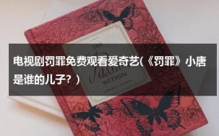 电视剧罚罪免费观看爱奇艺(《罚罪》小唐是谁的儿子？)