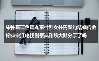 宋仲基蓝色药丸事件烈女朴氏契约结婚传金裕贞宋江电视剧秦岚和魏大勋分手了吗（宋仲基是韩国哪里人）