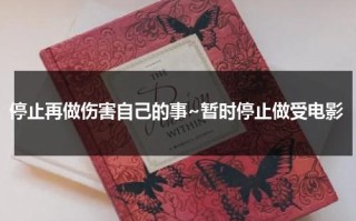 停止再做伤害自己的事~暂时停止做受电影