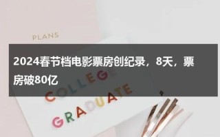 2024春节档电影票房创纪录，8天，票房破80亿