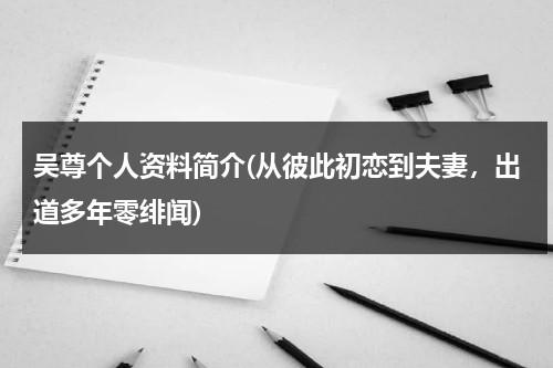 吴尊个人资料简介(从彼此初恋到夫妻，出道多年零绯闻)（吴尊简介）-第1张图片-九妖电影