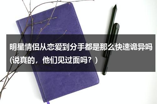 明星情侣从恋爱到分手都是那么快速诡异吗(说真的，他们见过面吗？)（明星分手情侣有哪些）-第1张图片-九妖电影