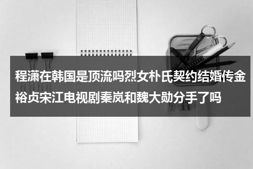 程潇在韩国是顶流吗烈女朴氏契约结婚传金裕贞宋江电视剧秦岚和魏大勋分手了吗（程潇与韩国男艺人）-第1张图片-九妖电影