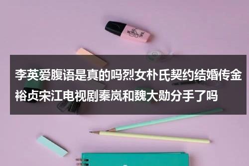 李英爱腹语是真的吗烈女朴氏契约结婚传金裕贞宋江电视剧秦岚和魏大勋分手了吗（李英爱新剧）-第1张图片-九妖电影