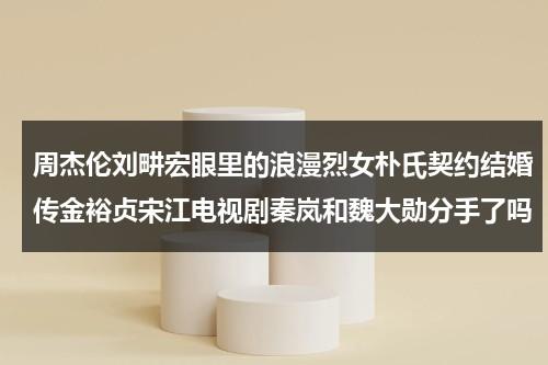 周杰伦刘畊宏眼里的浪漫烈女朴氏契约结婚传金裕贞宋江电视剧秦岚和魏大勋分手了吗-第1张图片-九妖电影