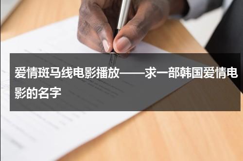 爱情斑马线电影播放——求一部韩国爱情电影的名字-第1张图片-九妖电影