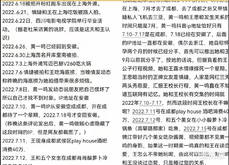 尴尬！黄一鸣怀孕时间线被扒，和王思聪认识仅7天，从没谈过恋爱-第2张图片-九妖电影