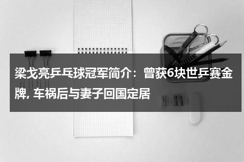 梁戈亮乒乓球冠军简介：曾获6块世乒赛金牌, 车祸后与妻子回国定居-第1张图片-九妖电影