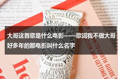 大哥这首歌是什么电影——歌词我不做大哥好多年的那电影叫什么名字（大哥这首歌是什么电影的主题曲）-第1张图片-九妖电影