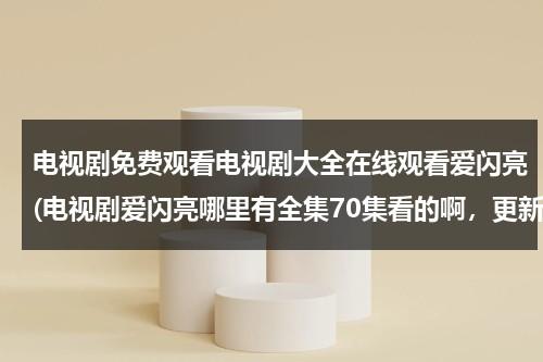 电视剧免费观看电视剧大全在线观看爱闪亮(电视剧爱闪亮哪里有全集70集看的啊，更新快的可以看的，谢谢分享啊。)（爱闪亮电视剧高清全集免费观看）-第1张图片-九妖电影